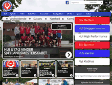 Tablet Screenshot of hui-fodbold.dk